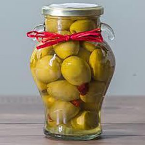 Garlic & Red Chili Stuffed Olives Gordal
